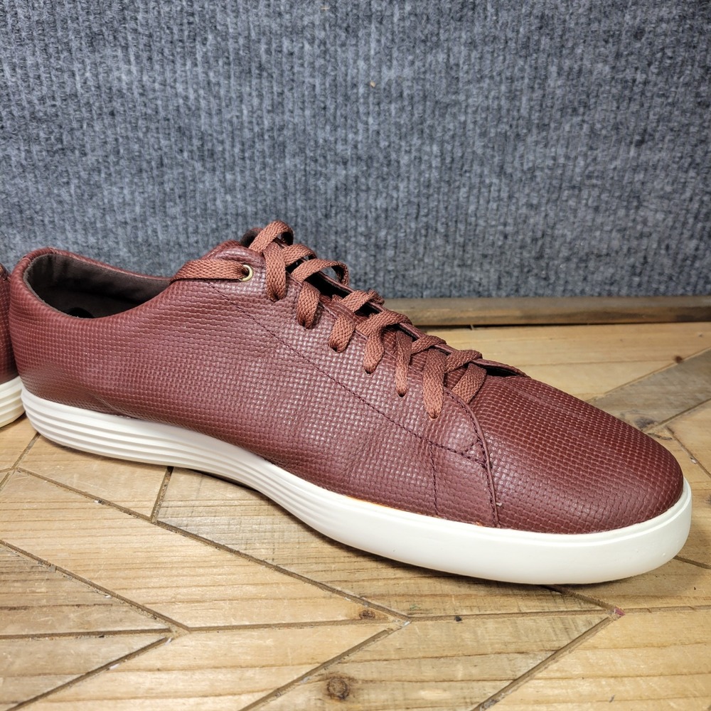 Cole Haan Grand ØS Crosscourt Mens 13 Rum Raisin Casual Leather Sneaker Shoes - Picture 6 of 13
